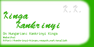 kinga kankrinyi business card